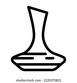 decanter wine line icon vector. decanter wine sign. isolated contour symbol black illustration
