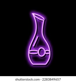decanter wine neon light sign vector. decanter wine illustration