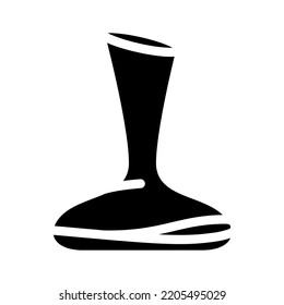 vector de icono de glifo de bodega decanter. signo de bodega decanter. ilustración de símbolo aislado