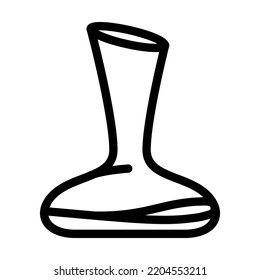 vector de icono de línea de bodega decanter. signo de bodega decanter. símbolo de contorno aislado ilustración negra