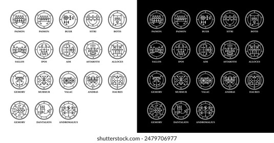 Decarabia Carabia Marquis Spirit Hell Duke Knight Dictionnaire Infernal Ars Goetia Demon Hell Logo Icon Sign Symbol Emblem Badge Transparent No Background Vector EPS PNG Clip Art