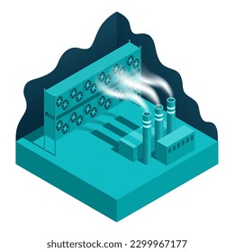 Decarbonization scheme - carbon capture and storage - using fan and filter that separating atmosphere air into fresh air and pure CO2 mixed with water