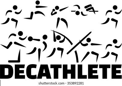 Decathlete icon set