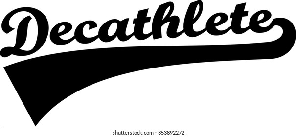 Decathlete word retro