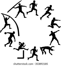 track and field silhouettes