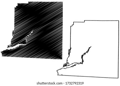 Decatur County, Georgia (U.S. county, United States of America,USA, U.S., US) map vector illustration, scribble sketch Decatur map