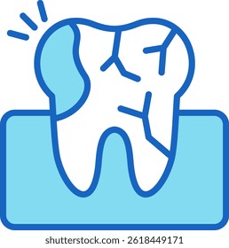 Decay Icon Blue Vector Illustration