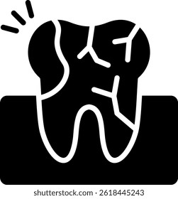 Decay Icon Glyph Vector Illustration