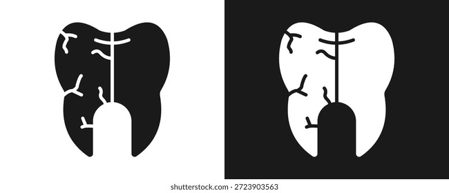 Conjunto De Iconos De Decadencia Glifo En Fondo Blanco Y Negro