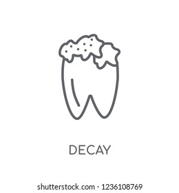 Decay linear icon. Modern outline Decay logo concept on white background from Dentist collection. Suitable for use on web apps, mobile apps and print media.