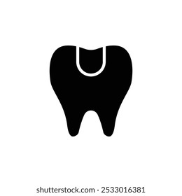 Ícone de dente de decaimento. Dentes Ocos. Cuidados dentários. Odontologia. Ilustração de linha fina personalizável. traçado editável.