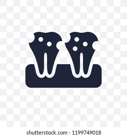 Decay transparent icon. Decay symbol design from Dentist collection. Simple element vector illustration on transparent background.