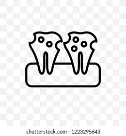 Decay vector linear icon isolated on transparent background, Decay transparency concept can be used for web and mobile
