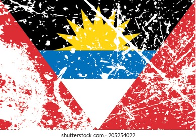 Decayed flag of Antigua and Barbuda