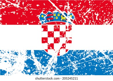 Decayed flag of Croatia