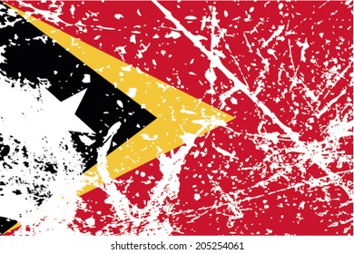 Decayed flag of East Timor