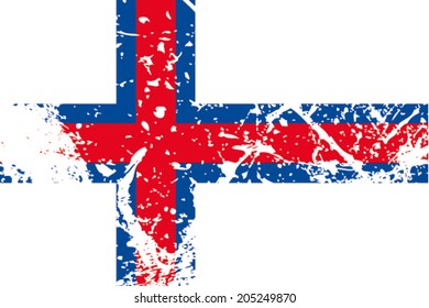 Decayed flag of Faroe Islands