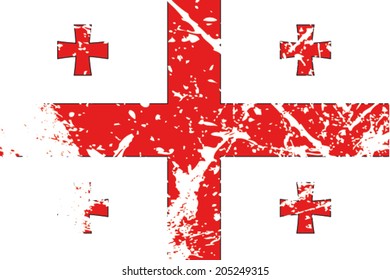Decayed flag of Georgia