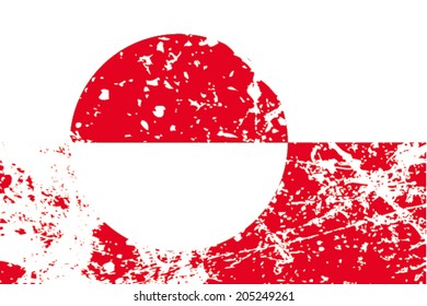 Decayed flag of Greenland