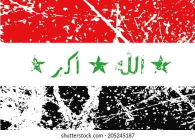 Decayed flag of Iraq