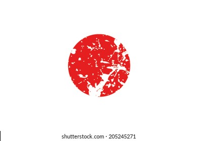 Decayed flag of Japan