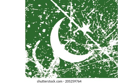 Decayed flag of Pakistan