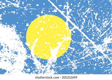 Decayed flag of Palau