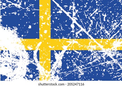 Decayed flag of Sweden