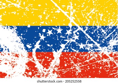 Decayed flag of Venezuela