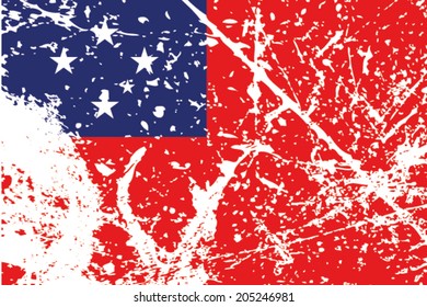 Decayed flag of Western Samoa