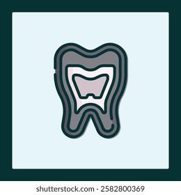 Decayed Tooth Icon: A Minimalist Dental Graphic