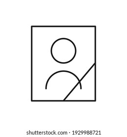 Deceased person portrait line icon. Dead human sign. Funeral outline symbol. Vector isolated on white