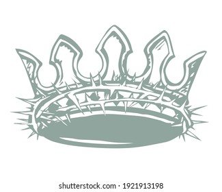 Deceit sad shame feel sharp spike branch savior lord god head lie bait trap. Black draw real fake good holy life happy joy reality sacred glory sign icon biblic truth history vector vintag graphic art