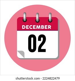 December 02 calendar icon. December