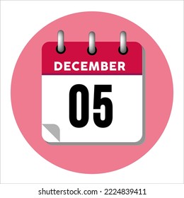 Dezember 05 Kalendersymbol. Dezember