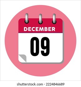 December 09 calendar icon. December