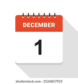 December 1 Calendar Date icon