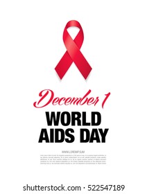 December 1. World AIDS Day poster.