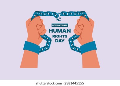 December 10, World Human Rights Day concept. Colored flat vector illustration isolated.
