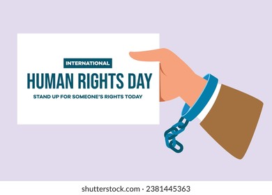 December 10, World Human Rights Day concept. Colored flat vector illustration isolated.