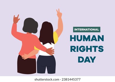 December 10, World Human Rights Day concept. Colored flat vector illustration isolated.