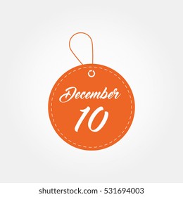 december 10th of the calendar template