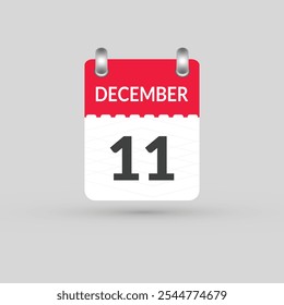 Calendario del 11 de diciembre Fecha, Mes icono