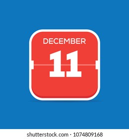 December 11 Calendar Flat Icon