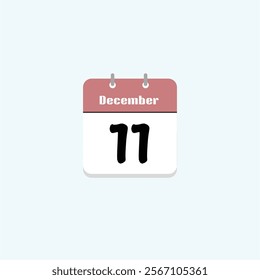 December 11th: Calendar Date Illustration