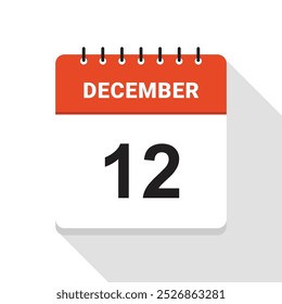 December 12 Calendar Date icon