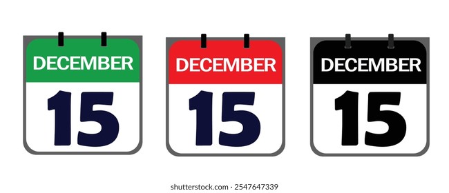 El ícono del 15 de diciembre en formato de Vector combina estilo creativo y practicidad, ofreciendo características personalizables para enfatizar el significado de su evento en volantes, afiches o Sitios web.