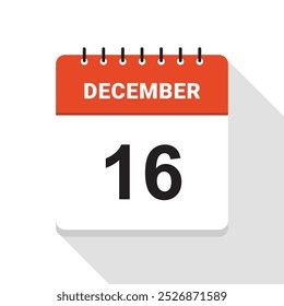 December 16 Calendar Date icon