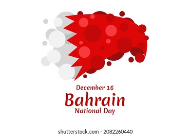 December 16. Happy National day of Bahrain Vector Illustration. Suitable for greeting card, poster and banner.