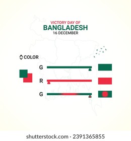 December 16, happy victory day of Bangladesh. Creative Vector day of Bangladesh. 